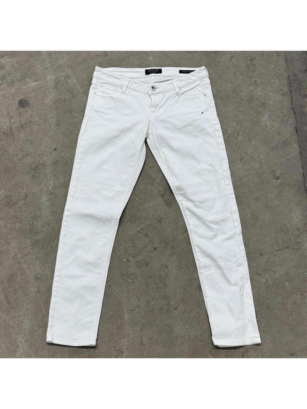 Vintage Y2K Guess Beverly Low-Rise Skinny Jeans White